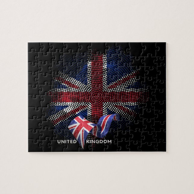 Storbritanniens flagga pussel (Horisontell)