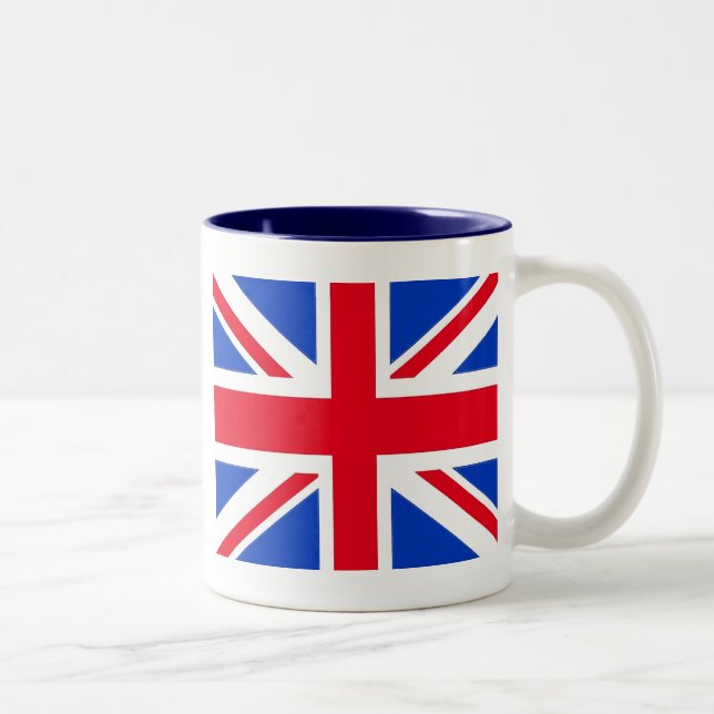 Storbritanniens flagga Två-Tonad mugg (Höger)