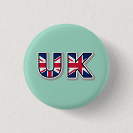 Storbritanniens flagga Union Jack brittisk stolthe Knapp