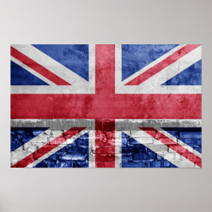 Storbritanniens flagga-vägg poster