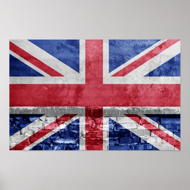Storbritanniens flagga-vägg poster (Framsidan)