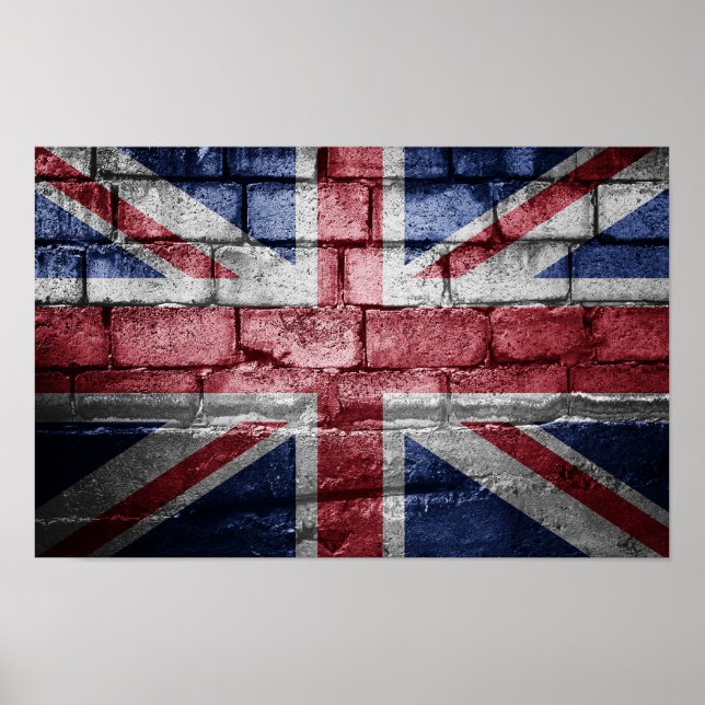 Storbritanniens flagga-vägg poster (Framsidan)