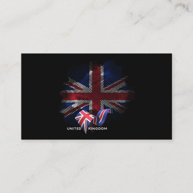 Storbritanniens flagga visitkort (Framsida)