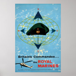 Storbritanniens kommandosoldater Royal Marines Pro Poster
