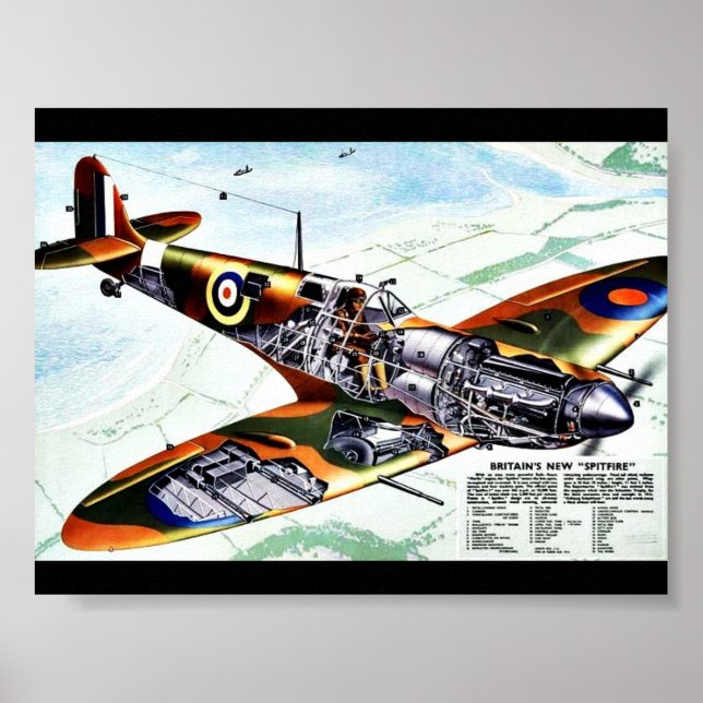 Storbritanniens nya Spitfire Poster (Framsidan)
