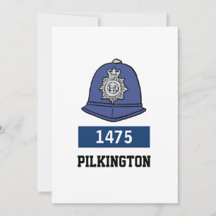 Storbritanniens polis hjälm - Lägg till nummer och Julkort