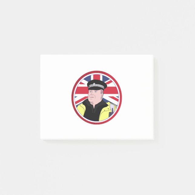Storbritanniens polis post-it block (Framsida)