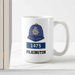 Storbritanniens poliskonstapel Helmet - lägg till Kaffemugg