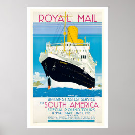 Storbritanniens snabbaste service till Sydamerika  Poster