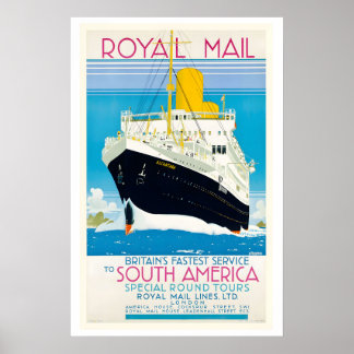 Storbritanniens snabbaste service till Sydamerika Poster