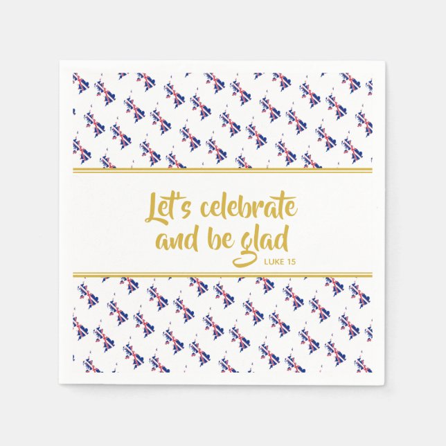 Storbritanniens UNDERBARA BRITTAIN Christian Anpas Pappersservett (Framsidan)