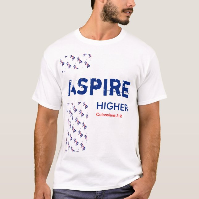 Storbritanniens Underbara brittiska ASPIRE HIGHER  T Shirt (Framsida)