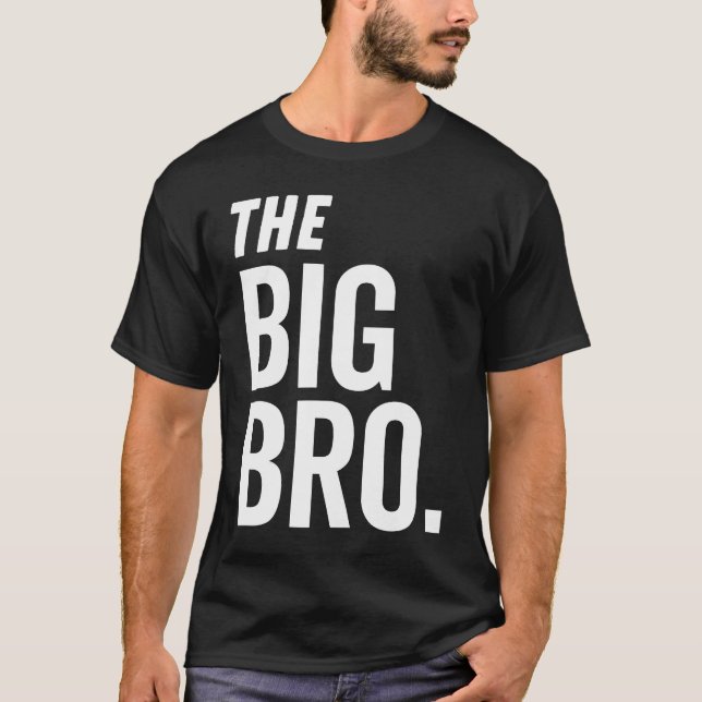 Storbro Brother Syskon-familjen Baby Announceme T Shirt (Framsida)
