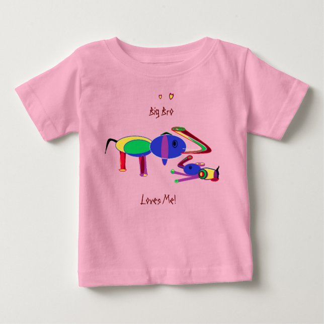 Storbror älskar mig Baby T-Shirt (Framsida)