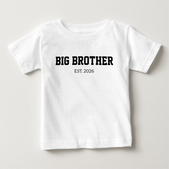 Storbror anpassad årsskjorta t shirt (Framsida)