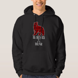 Storbror Björn Jul Pyjamas Röda Randig Buffel Hoodie
