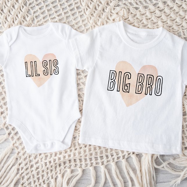 Storbror Rodnad Hjärtan Matchande Syskon Familj T Shirt (Skapare uppladdad)
