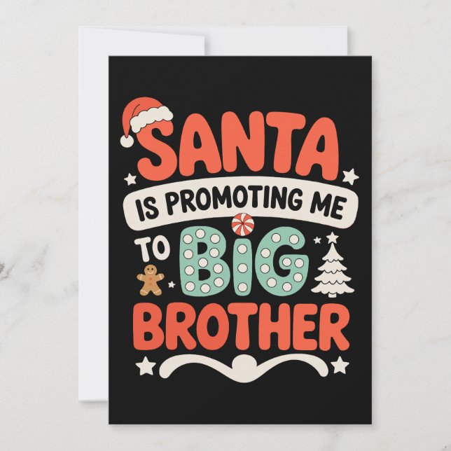 Storbror Santa Hatt Jul Tillkännagivande Xmas (Framsida)
