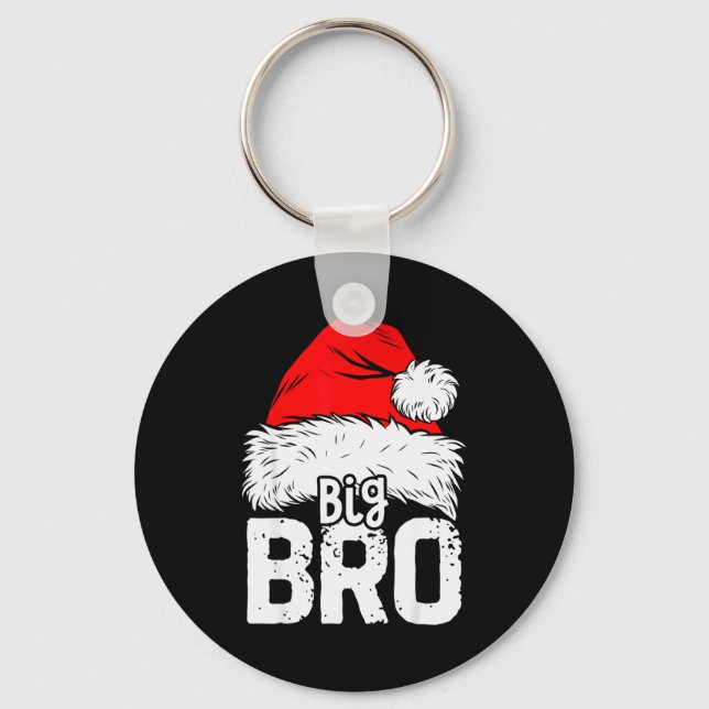 Storbror Santa jul familj matchande Pyjamas Nyckelring (Framsida)