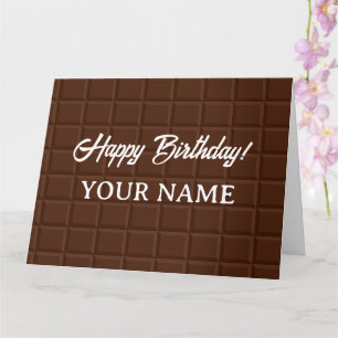 Storbrunt chokladkandy pub Birthday hälsning Kort
