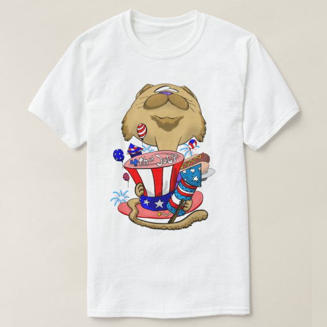 Storchef 4:e juli Katt T Shirt (Design framsida)