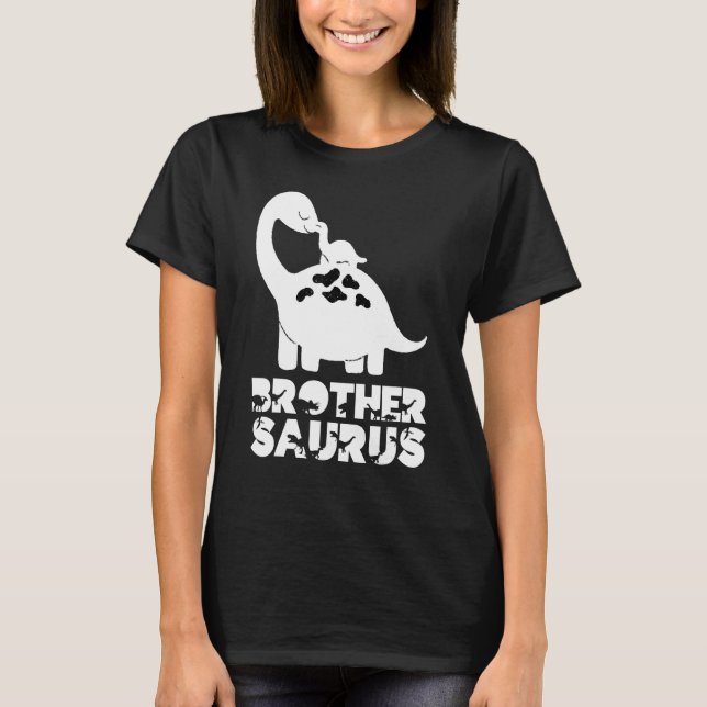 Store Brorsaurus Rex Lille Bror Saurus Bro Di T Shirt (Framsida)