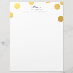 STORE CONFETTI SPOT modern fet guld foil grått Brevhuvud