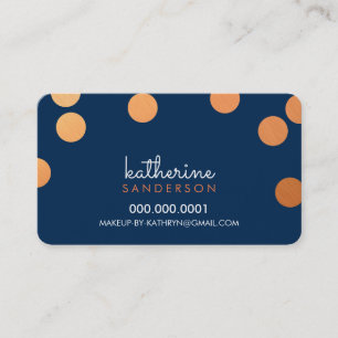 STORE CONFETTI SPOT modern fet kopparflotta Visitkort