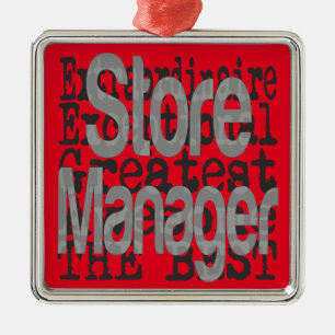 Store Manager Extraordinaire Julgransprydnad Metall