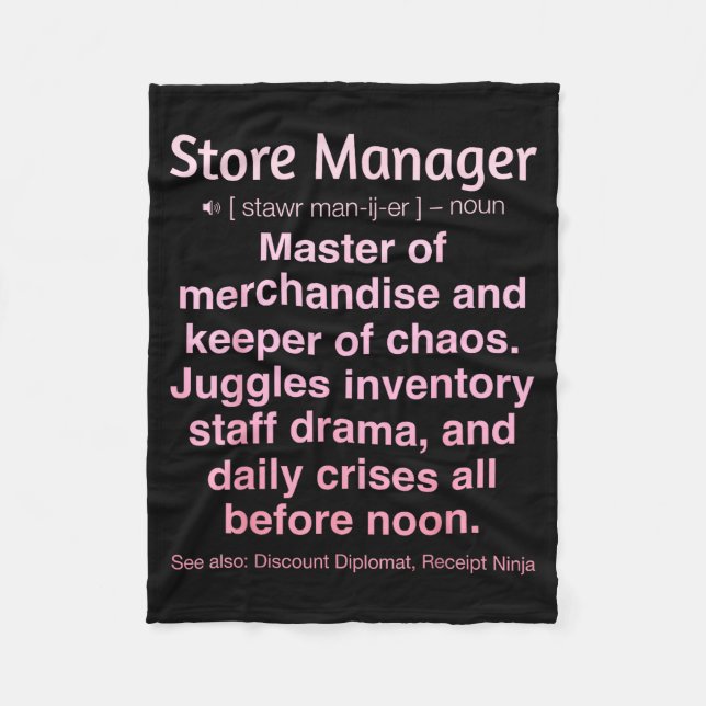 Store Manager  Fleecefilt (Framsidan)
