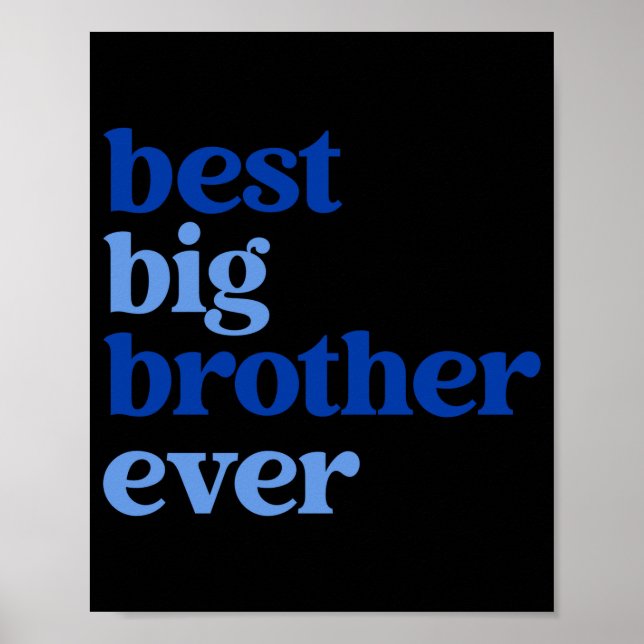 Storebror Alltid Grå Med Blå Text Pojkar _1  Poster (Framsidan)