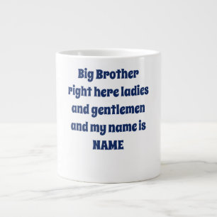 Storebror Anpassat Namn – Fet Familj Design Jumbo Mugg