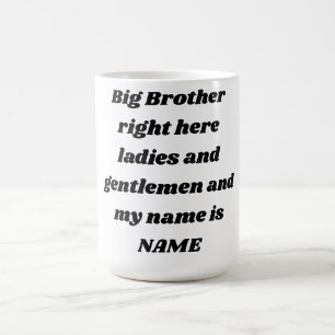 Storebror Anpassat Namn – Fet Familj Design Kaffemugg