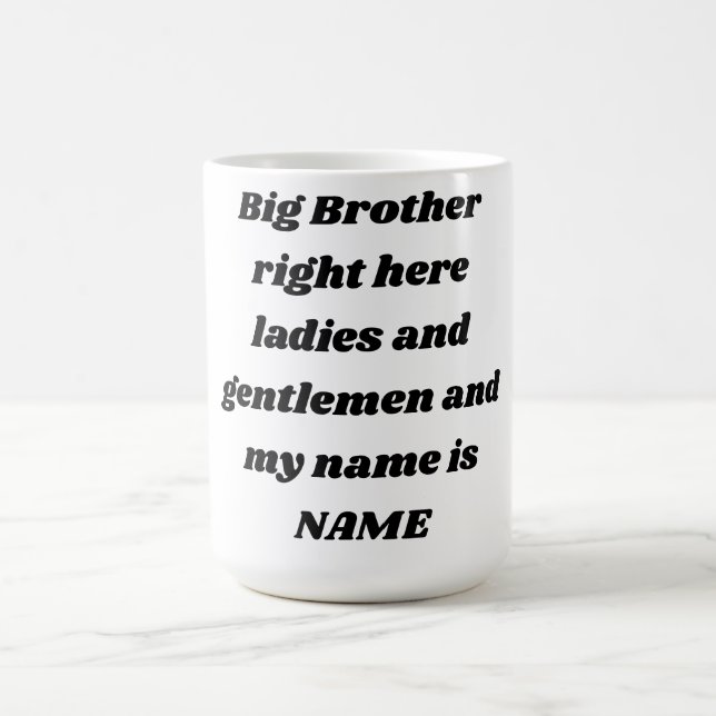 Storebror Anpassat Namn – Fet Familj Design Kaffemugg (Center)