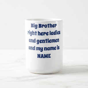 Storebror Anpassat Namn – Fet Familj Design Kaffemugg