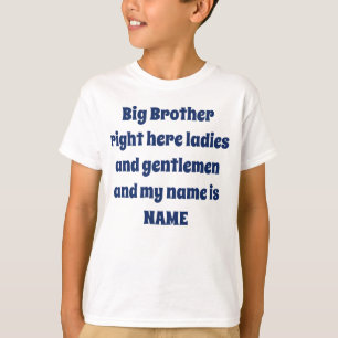 Storebror Anpassat Namn – Fet Familj Design T Shirt