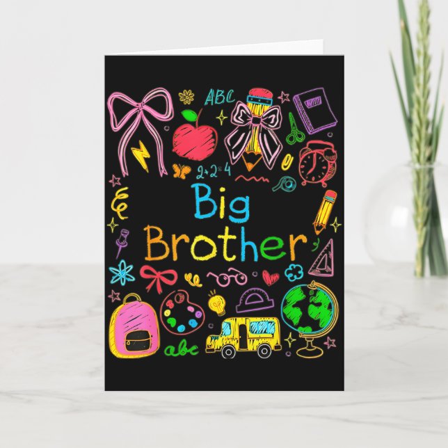 Storebror Bebis Bror Maternity Lärare Penna Kort (Framsida)