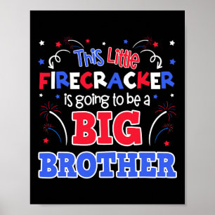 Storebror Cute 4:e juli Gravid Announcemen Poster