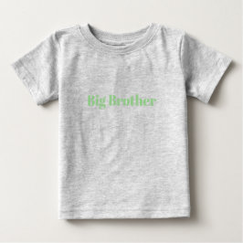 Storebror grön anpassad namntext söt Baby  T Shirt