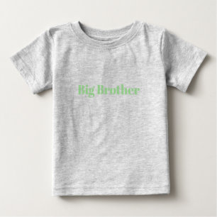 Storebror grön anpassad namntext söt Baby T Shirt