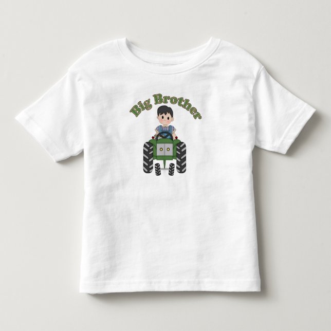 Storebror Grön Traktor T-shirt (Framsida)
