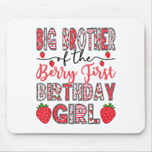 Storebror i Berry First Birthday Girl Straw Musmatta