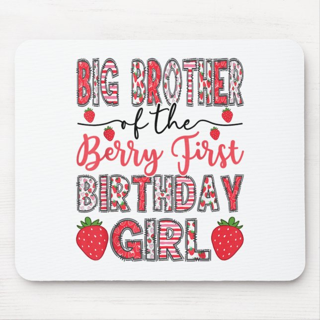 Storebror i Berry First Birthday Girl Straw Musmatta (Framsidan)