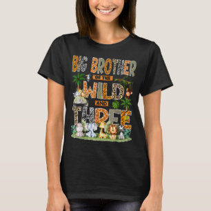 Storebror i det vilda & tre 3-års födelsedagsfiran t shirt