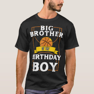 Storebror i födelsedagskorgen Basketboll Bday T Shirt