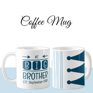Storebror initialer est. Månadsblått Kaffemugg