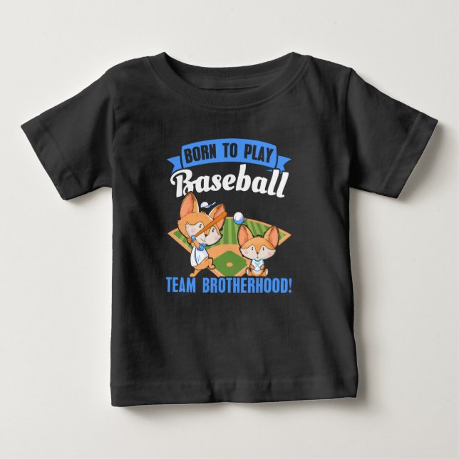 Storebror Lillebror - Basebollspelare T Shirt (Framsida)