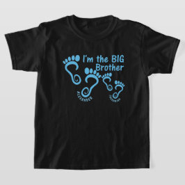 Storebror Lillebror Fotspår T Shirt