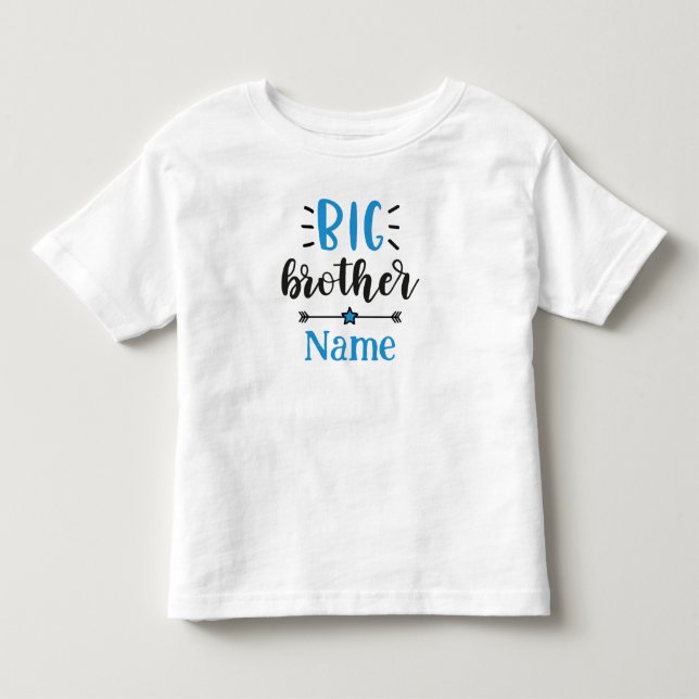 Storebror Personligt Namn Sött T Shirt (Framsida)