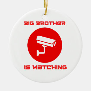 Storebror ser 1984 ingsoc julgransprydnad keramik